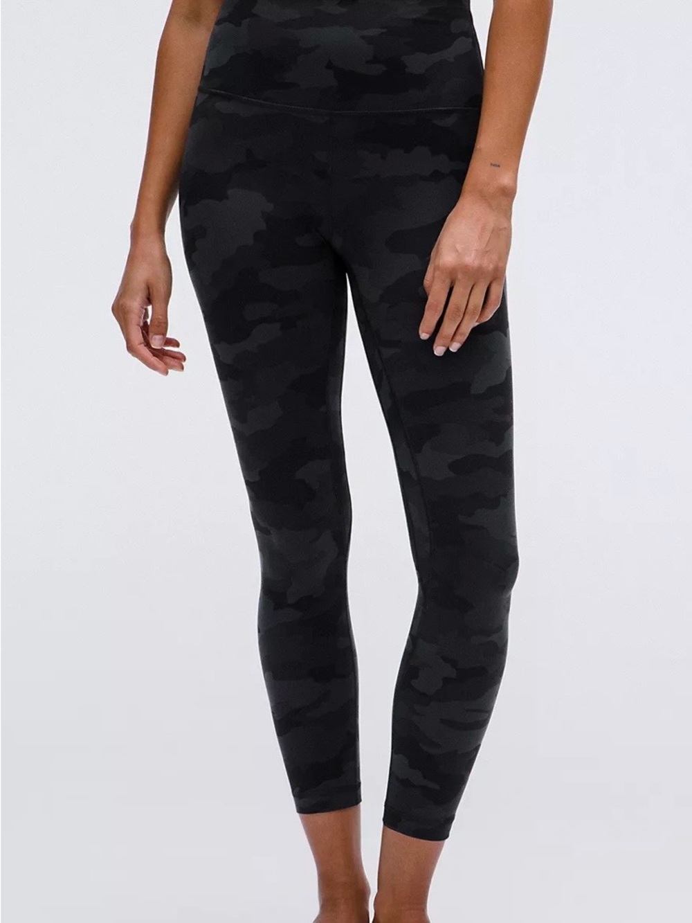 Lululemon Wunder Train Black Camo Leggings